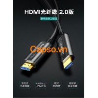 Cáp HDMI 2.0  10m sợi quang Ugreen 50717 hỗ trợ 4K/60Hz HDR